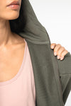 Sweatshirt Eco-responsável com Fecho e Capuz French Terry de Senhora
