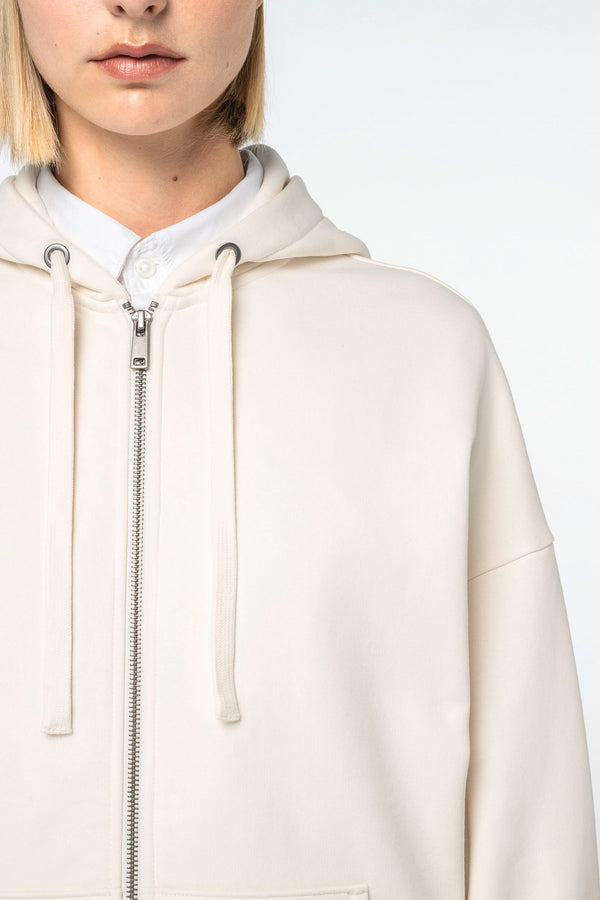 Sweatshirt Eco-responsável com Fecho e Capuz Oversize Unissexo-RAG-Tailors-Fardas-e-Uniformes-Vestuario-Pro