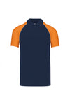 POLO BASEBALL HOMEM BICOLOR-Azul Marinho / Laranja-S-RAG-Tailors-Fardas-e-Uniformes-Vestuario-Pro