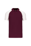 POLO BASEBALL HOMEM BICOLOR-Bordeaux / Branco-S-RAG-Tailors-Fardas-e-Uniformes-Vestuario-Pro