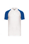 POLO BASEBALL HOMEM BICOLOR-Branco / Royal Azul-S-RAG-Tailors-Fardas-e-Uniformes-Vestuario-Pro