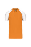 POLO BASEBALL HOMEM BICOLOR-Laranja / Branco-S-RAG-Tailors-Fardas-e-Uniformes-Vestuario-Pro