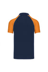 POLO BASEBALL > POLO DE HOMEM BICOLOR-Azul Marinho / Laranja-S-RAG-Tailors-Fardas-e-Uniformes-Vestuario-Pro