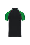 POLO BASEBALL > POLO DE HOMEM BICOLOR-Preto / Verde-S-RAG-Tailors-Fardas-e-Uniformes-Vestuario-Pro