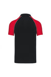 POLO BASEBALL > POLO DE HOMEM BICOLOR-Preto / Vermelho-S-RAG-Tailors-Fardas-e-Uniformes-Vestuario-Pro