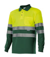 POLO BICOLOR DE MANGA COMPRIDA DE ALTA VISIBILIDADE-Am.Fluor/Ver Caz-XS-RAG-Tailors-Fardas-e-Uniformes-Vestuario-Pro