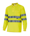 POLO DE MANGA COMPRIDA DE ALTA VISIBILIDADE-Amarelo Fluor-L-RAG-Tailors-Fardas-e-Uniformes-Vestuario-Pro