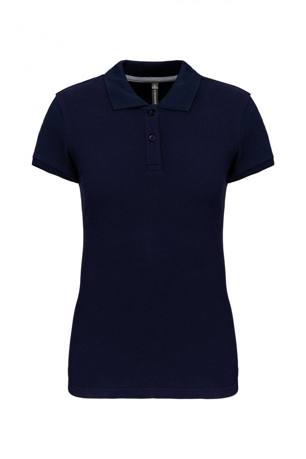 POLO DE SENHORA MANGA CURTA Malha VISEU 220Gms-Azul Marinho-S-RAG-Tailors-Fardas-e-Uniformes-Vestuario-Pro