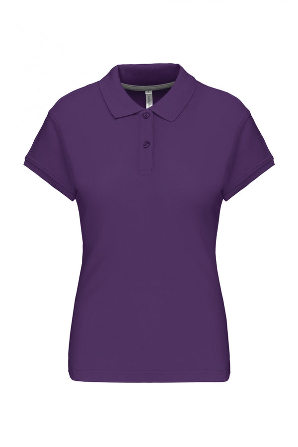POLO DE SENHORA MANGA CURTA Malha VISEU 220Gms-Purple-S-RAG-Tailors-Fardas-e-Uniformes-Vestuario-Pro