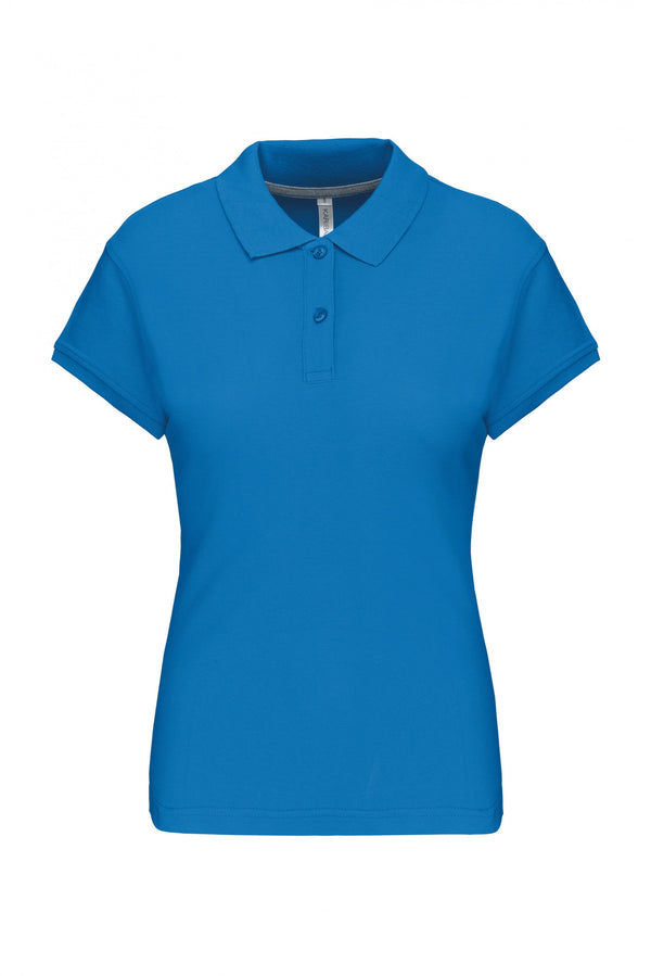 POLO DE SENHORA MANGA CURTA Malha VISEU 220Gms-Tropical Blue-S-RAG-Tailors-Fardas-e-Uniformes-Vestuario-Pro