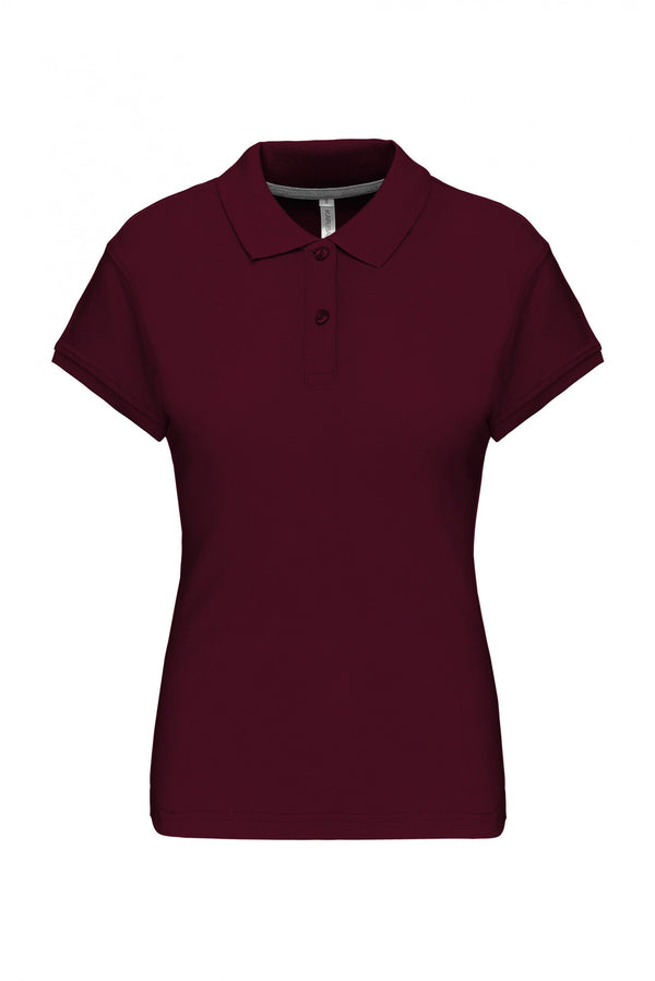 POLO DE SENHORA MANGA CURTA Malha VISEU 220Gms-Wine-S-RAG-Tailors-Fardas-e-Uniformes-Vestuario-Pro