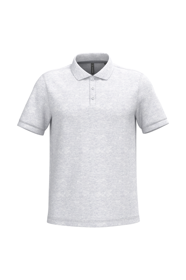 POLO MALHA VISEU MANGA CURTA 220 Gms-Cinzento Cinza Mesclado-XL-RAG-Tailors-Fardas-e-Uniformes-Vestuario-Pro