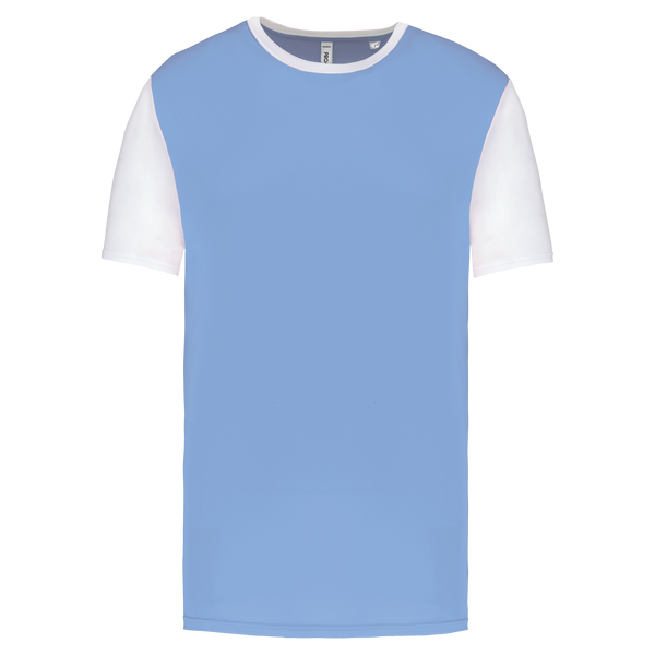 T-shirt Multidesporto Bicolor Manga Curta Unissexo-Azul Céu / Branco-XS-RAG-Tailors-Fardas-e-Uniformes-Vestuario-Pro