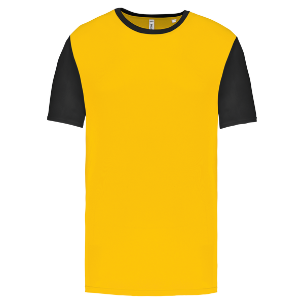 T-shirt Multidesporto Bicolor Manga Curta Unissexo-Amarelo Desportivo / Preto-XS-RAG-Tailors-Fardas-e-Uniformes-Vestuario-Pro