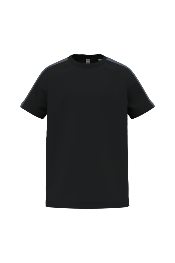T-shirt Teamwear Bicolor de Criança-Preto / Cinzento Desportivo-4/6 Anos-RAG-Tailors-Fardas-e-Uniformes-Vestuario-Pro