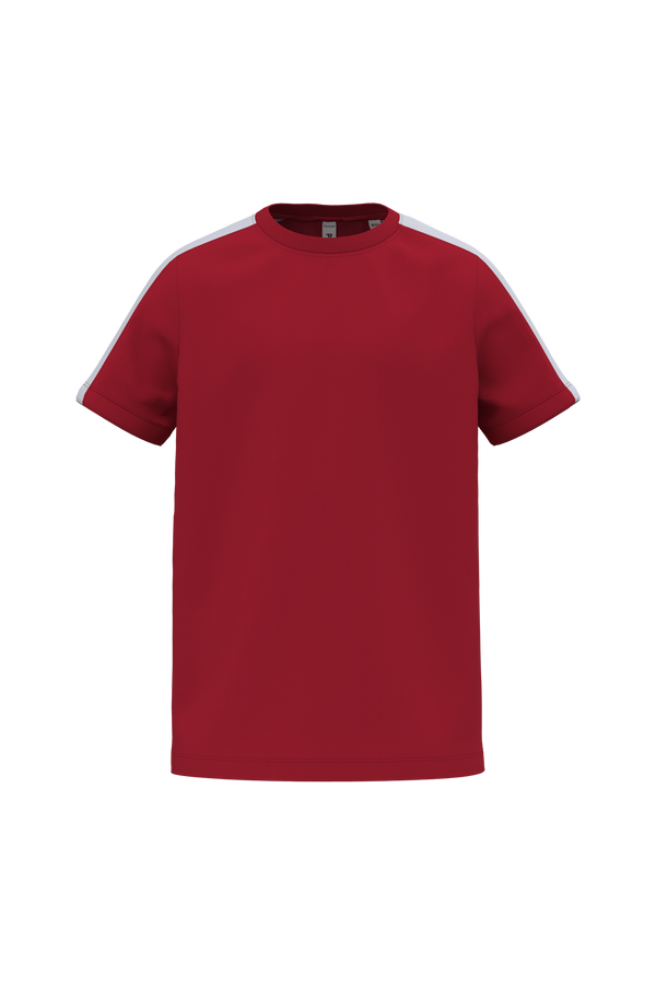 T-shirt Teamwear Bicolor de Criança-Vermelho Desportivo / Branco-4/6 Anos-RAG-Tailors-Fardas-e-Uniformes-Vestuario-Pro