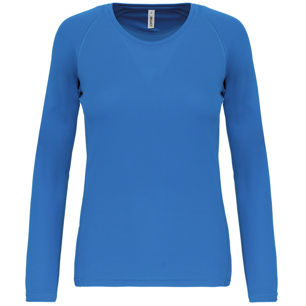 T-shirt de Desporto Manga Comprida Senhora-Azul Água-XS-RAG-Tailors-Fardas-e-Uniformes-Vestuario-Pro
