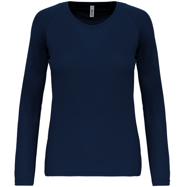 T-shirt de Desporto Manga Comprida Senhora-Azul Marinho Desportivo-XS-RAG-Tailors-Fardas-e-Uniformes-Vestuario-Pro