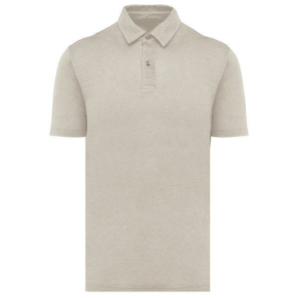 Polo em Linho de Homem-Areia Linho-S-RAG-Tailors-Fardas-e-Uniformes-Vestuario-Pro
