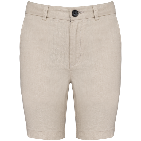 Bermuda em Linho de Criança-Areia Linho-4/6 Anos-RAG-Tailors-Fardas-e-Uniformes-Vestuario-Pro