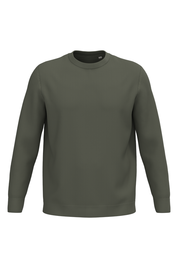 Camisola Decote Redondo de Homem-Caqui Orgânico-S-RAG-Tailors-Fardas-e-Uniformes-Vestuario-Pro