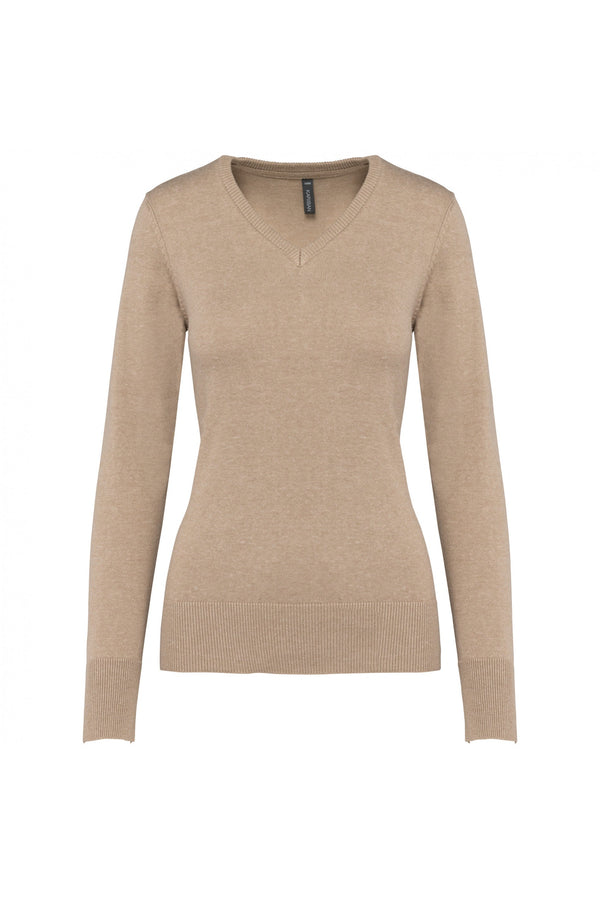PULLOVER Genebra de Senhora decote em V-Bege-XS-RAG-Tailors-Fardas-e-Uniformes-Vestuario-Pro