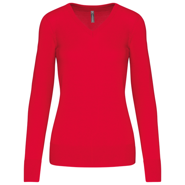 PULLOVER Genebra de Senhora decote em V-Vermelho-XS-RAG-Tailors-Fardas-e-Uniformes-Vestuario-Pro