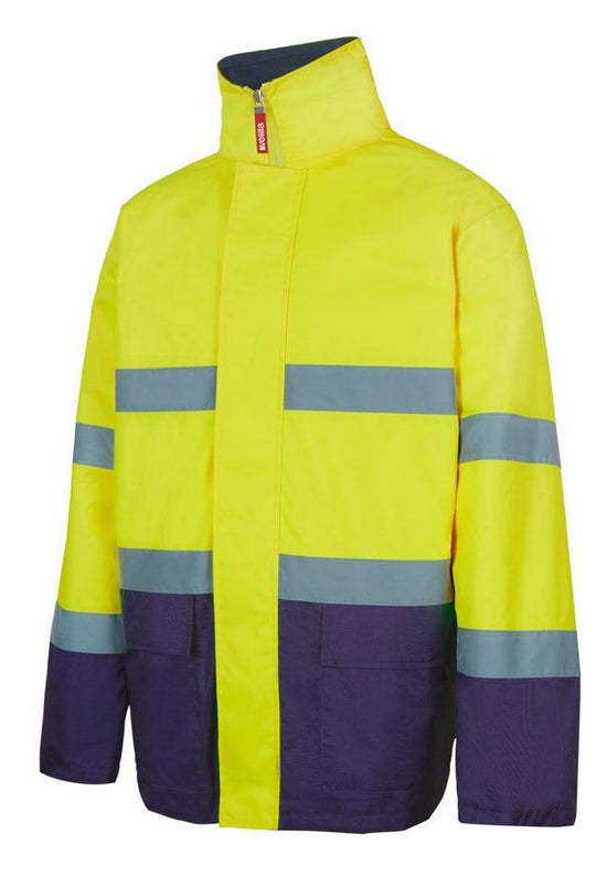 Parka Bicolor de Alta Visibilidade-AZUL MARINHO/AMARELO FLUORESCENTE-S-RAG-Tailors-Fardas-e-Uniformes-Vestuario-Pro