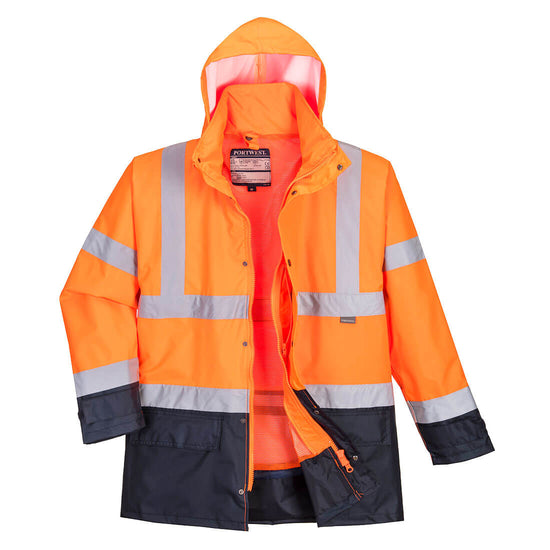 Parka Executive 5 em 1 de Alta Visibilidade-Laranja/marinho-XS-RAG-Tailors-Fardas-e-Uniformes-Vestuario-Pro