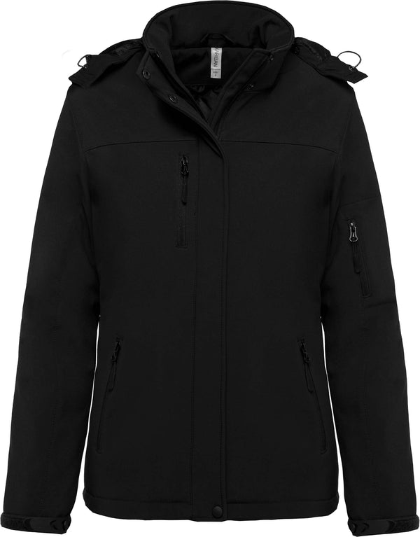 Parka Softshell acolchoada de senhora com capuz-Preto-XS-RAG-Tailors-Fardas-e-Uniformes-Vestuario-Pro