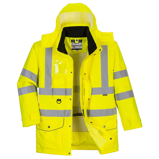 Parka Traffic 7 em 1 de alta visibilidade-Amarelo-XS-RAG-Tailors-Fardas-e-Uniformes-Vestuario-Pro