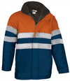Fiore arancione/blu navy