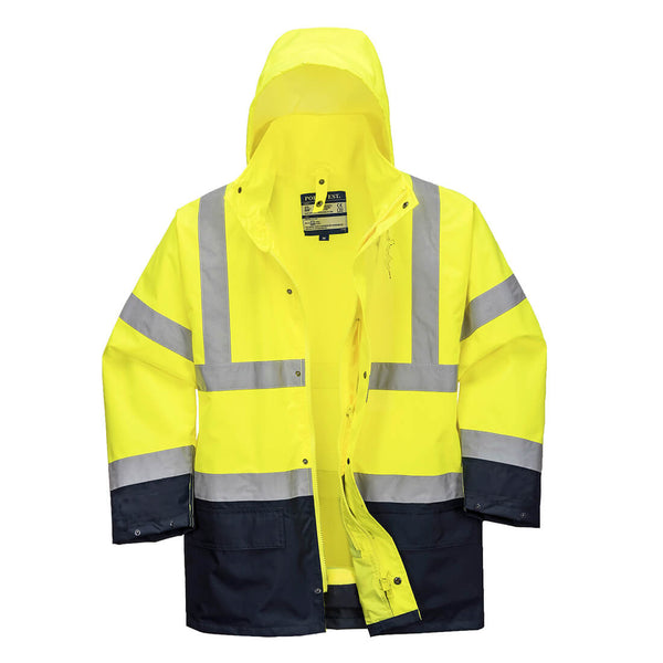 Parka de Alta Visibilidade Bicolor 5 em 1-Amarelo/marinho-XS-RAG-Tailors-Fardas-e-Uniformes-Vestuario-Pro