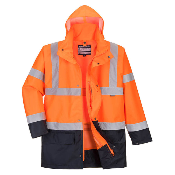 Parka de Alta Visibilidade Bicolor 5 em 1-Laranja/marinho-XS-RAG-Tailors-Fardas-e-Uniformes-Vestuario-Pro