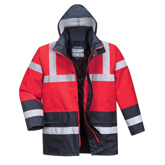 Parka de tráfego, bicolor, de alta visibilidade-Vermelho/marinho-S-RAG-Tailors-Fardas-e-Uniformes-Vestuario-Pro