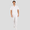 Pijama Cirúrgico Hospital Básico Unissexo Sarja - Conjunto-Branco 101-XXS-RAG-Tailors-Fardas-e-Uniformes-Vestuario-Pro