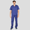 Pijama Cirúrgico Médico Básico Unissexo Sarja - Conjunto Túnica & Calça C/ Botão-Azul 103-XS-RAG-Tailors-Fardas-e-Uniformes-Vestuario-Pro