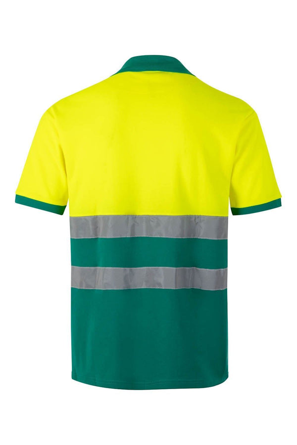 Polo Algodao Bicolor Manga Curta de Alta Visibilidade-RAG-Tailors-Fardas-e-Uniformes-Vestuario-Pro