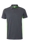 Polo Bicolor de Manga Curta-Cinza/Verde Lima-XS-RAG-Tailors-Fardas-e-Uniformes-Vestuario-Pro