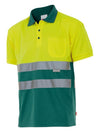 Polo Bicolor de Manga Curta de Alta Visibilidade-Sup Ama/Inf Ver-S-RAG-Tailors-Fardas-e-Uniformes-Vestuario-Pro