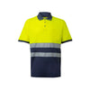 Polo Bicolor m\curta Alta Visibilidade-Amarelo/Marinho-S-RAG-Tailors-Fardas-e-Uniformes-Vestuario-Pro