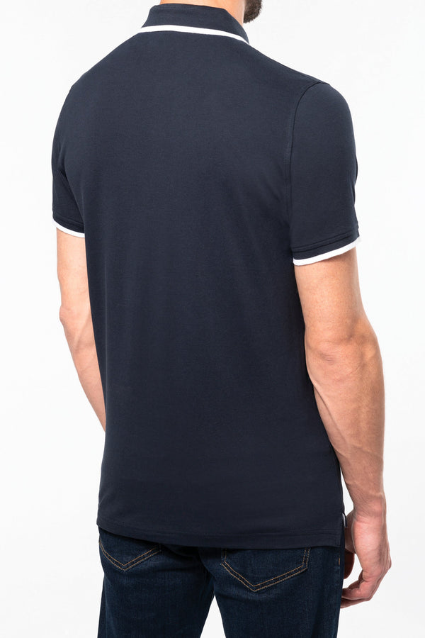 Polo Comporta Bicolor Manga Curta Homem - 220g-RAG-Tailors-Fardas-e-Uniformes-Vestuario-Pro