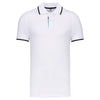 Polo Comporta Bicolor Manga Curta Homem - 220g-White / White / Navy-S-RAG-Tailors-Fardas-e-Uniformes-Vestuario-Pro