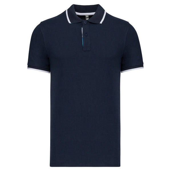 Polo Comporta Bicolor Manga Curta Homem - 220g-Navy / White / Light Turquoise-S-RAG-Tailors-Fardas-e-Uniformes-Vestuario-Pro