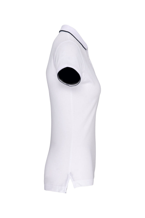 Polo Comporta Bicolor Manga Curta Senhora - 220g-RAG-Tailors-Fardas-e-Uniformes-Vestuario-Pro
