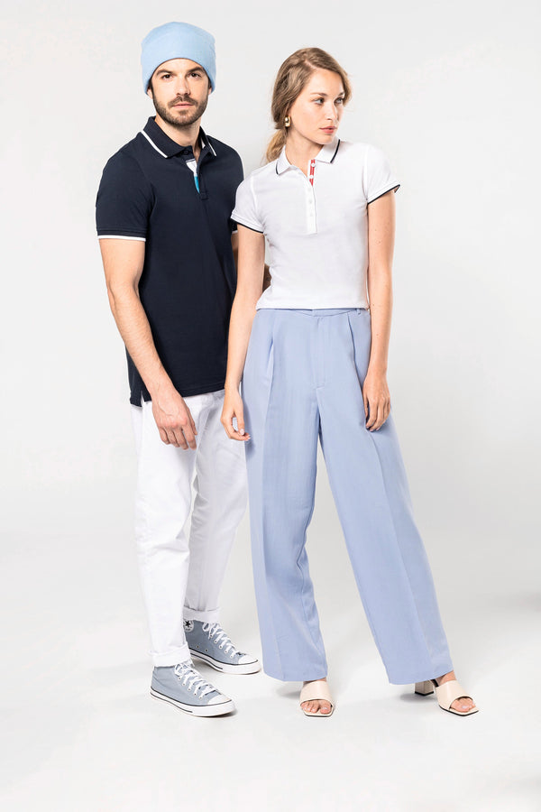Polo Comporta Bicolor Manga Curta Senhora - 220g-RAG-Tailors-Fardas-e-Uniformes-Vestuario-Pro