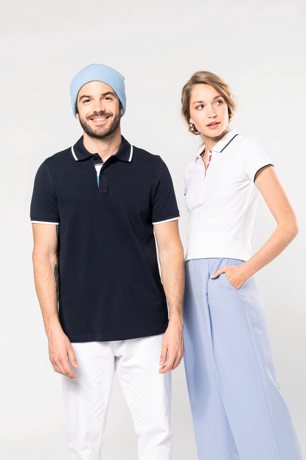 Polo Comporta Bicolor Manga Curta Senhora - 220g-RAG-Tailors-Fardas-e-Uniformes-Vestuario-Pro