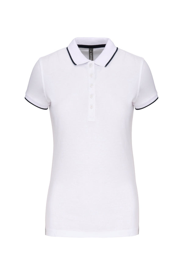 Polo Comporta Bicolor Manga Curta Senhora - 220g-White / Navy-XS-RAG-Tailors-Fardas-e-Uniformes-Vestuario-Pro