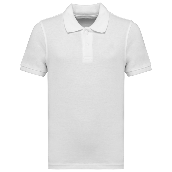 Polo Criança Eco-responsável em Malha Piqué-Branco-4/6 Anos-RAG-Tailors-Fardas-e-Uniformes-Vestuario-Pro