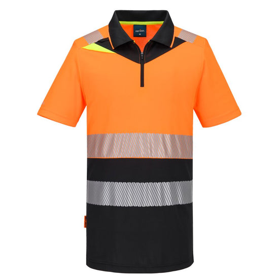 Polo DX4 Alta Visibilidade de Manga Comprida Classe 1-Laranja/Preto-S-RAG-Tailors-Fardas-e-Uniformes-Vestuario-Pro